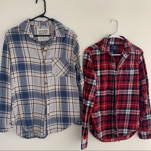 2 for 1 Flannels. AEO & Garage